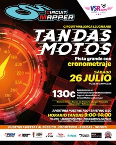 Tandas de motos cronometradas Circuit Llucmajor 26 de Julio 2025