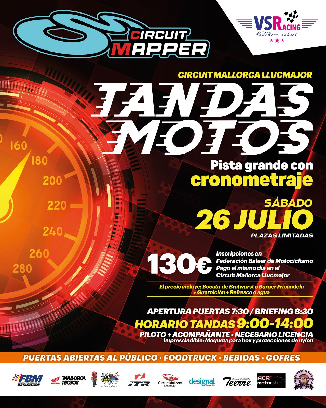 Tandas de motos cronometradas Circuit Llucmajor 26 de Julio 2025