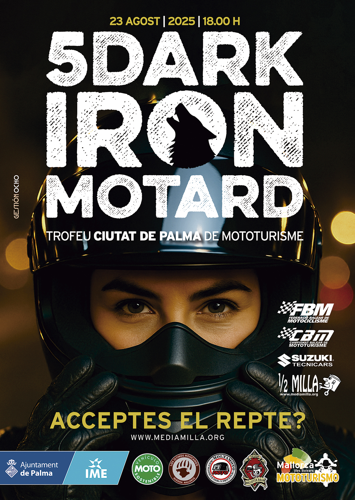 Cartel oficial del 5º DARK IRON MOTARD 2025 – Trofeu Ciutat de Palma de Mototurisme