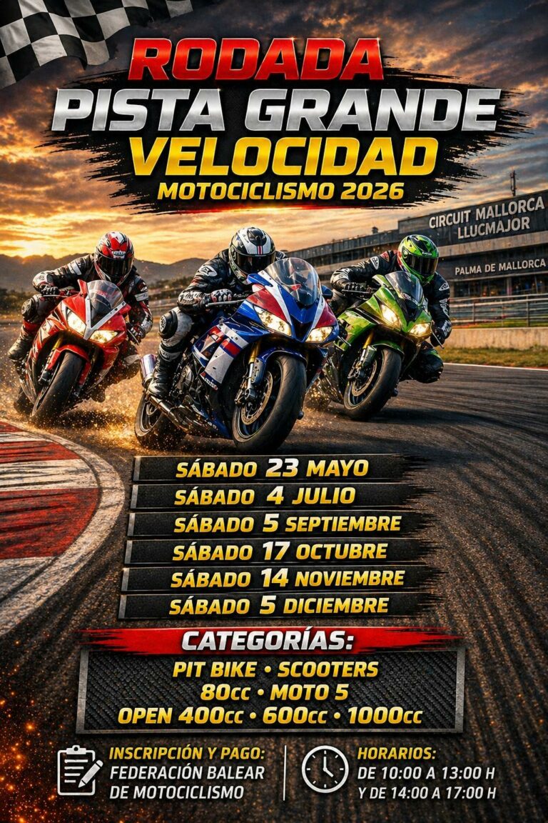 Ya es temporada de rodadas en pista grande en Circuit Mallorca Llucmajor