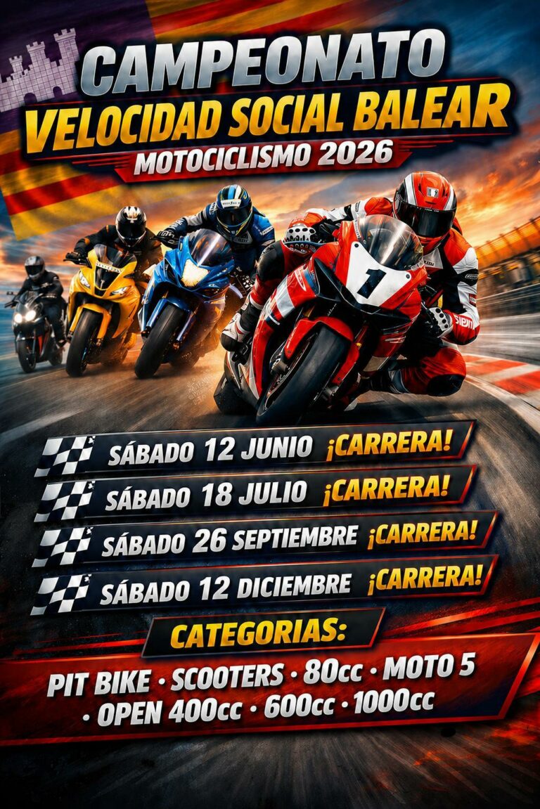 Nuevas citas para el Campeonato 2026 de Velocidad Social Balear